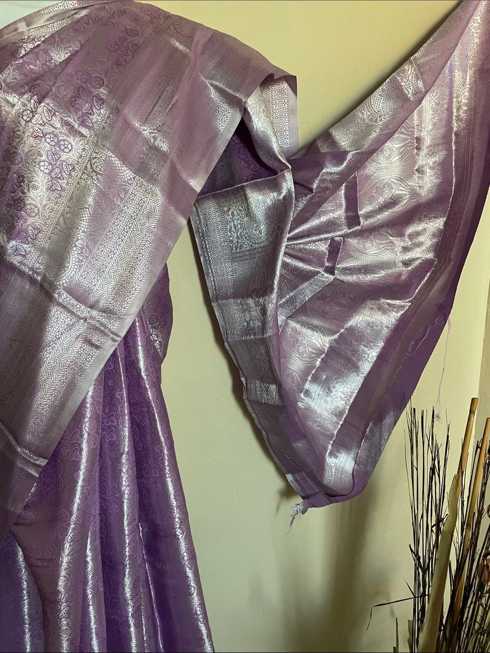 Shimmery Lavender saree